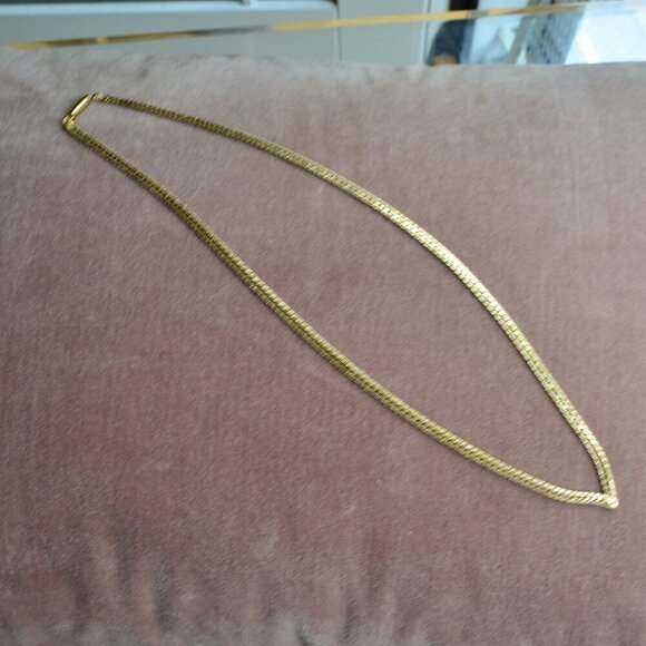 Gold Tone V Necklace - Picture 2 of 6